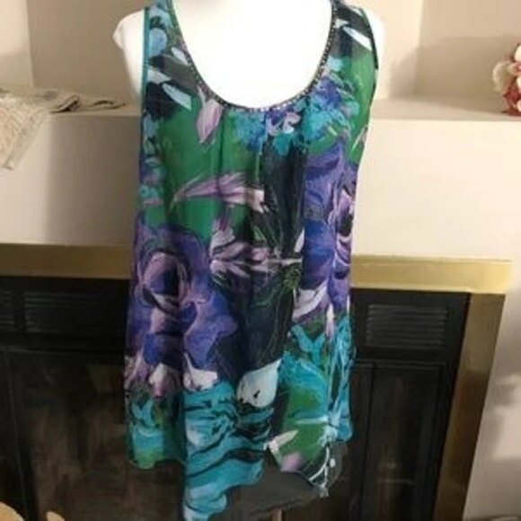 Suspense sz L Double Layer Flowing Flower Tank - Picture 1 of 7
